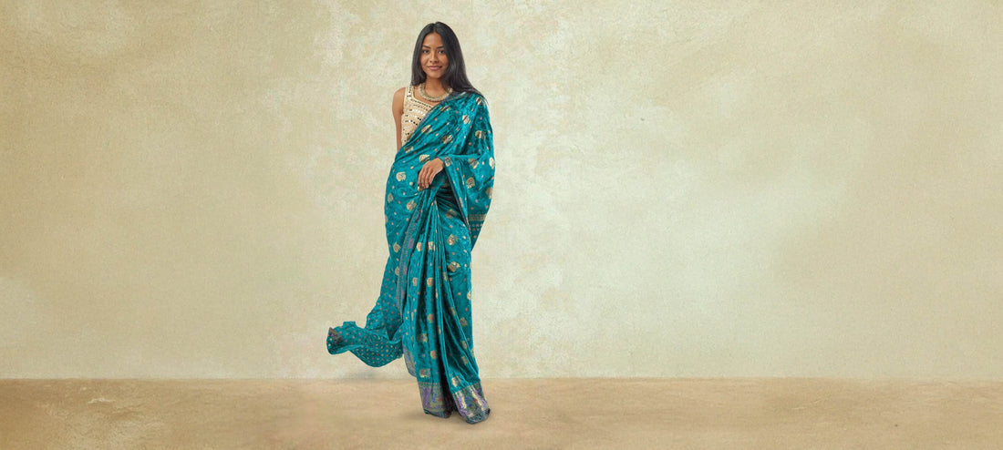 Crepe fabric|Green Pathani Print Crepe Saree | Paithani Sarees | Sarees Online USA | Sarees From India | Indian Ethnic Wear