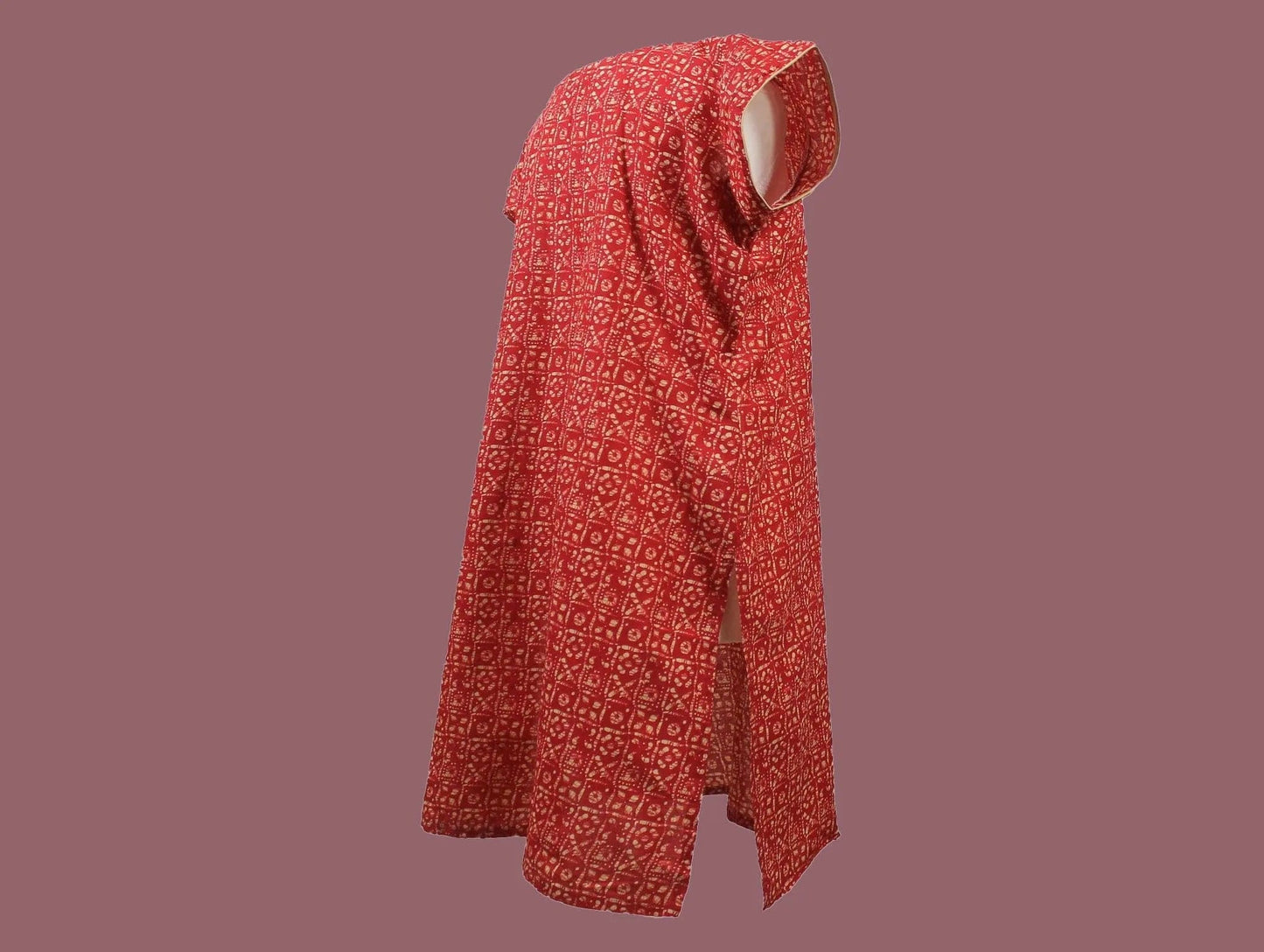 Pink Printed Kurta - Casual Cotton Attire | Muvvas Boutique