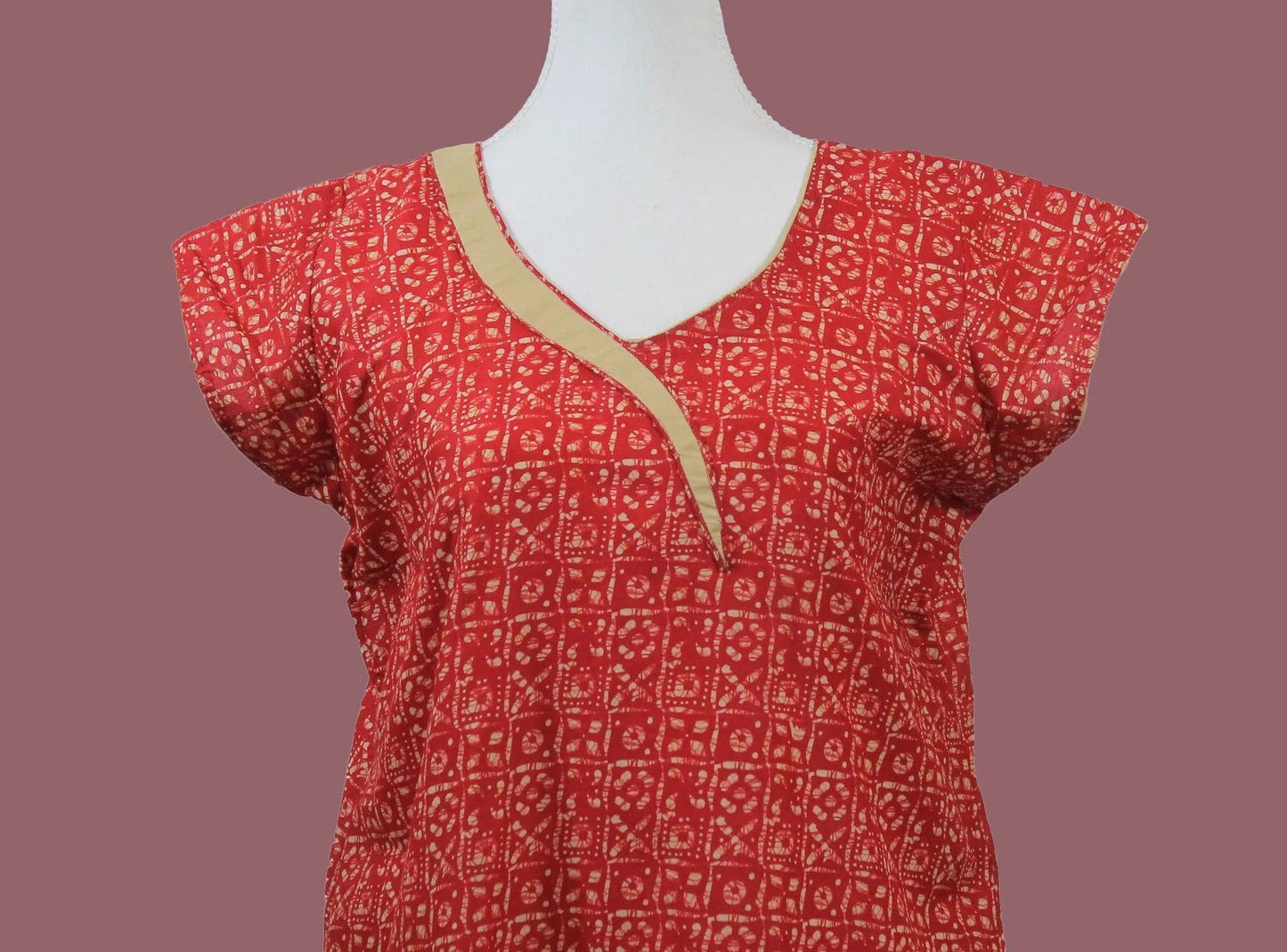 Pink Printed Kurta - Casual Cotton Attire | Muvvas Boutique