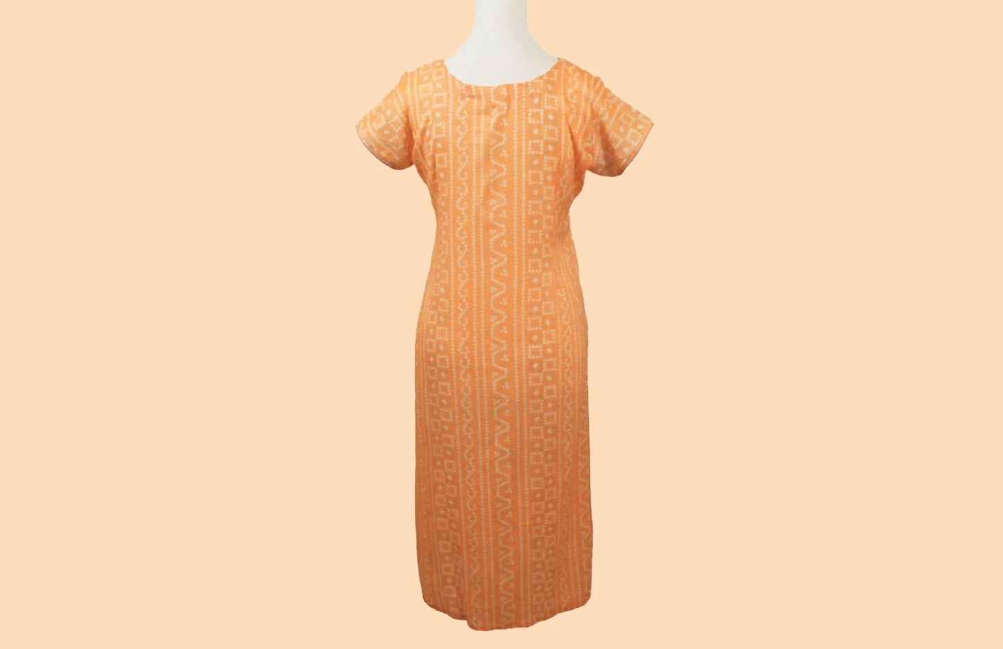 Orange Printed Kurta - Casual Rayon Wear | Muvvas Boutique