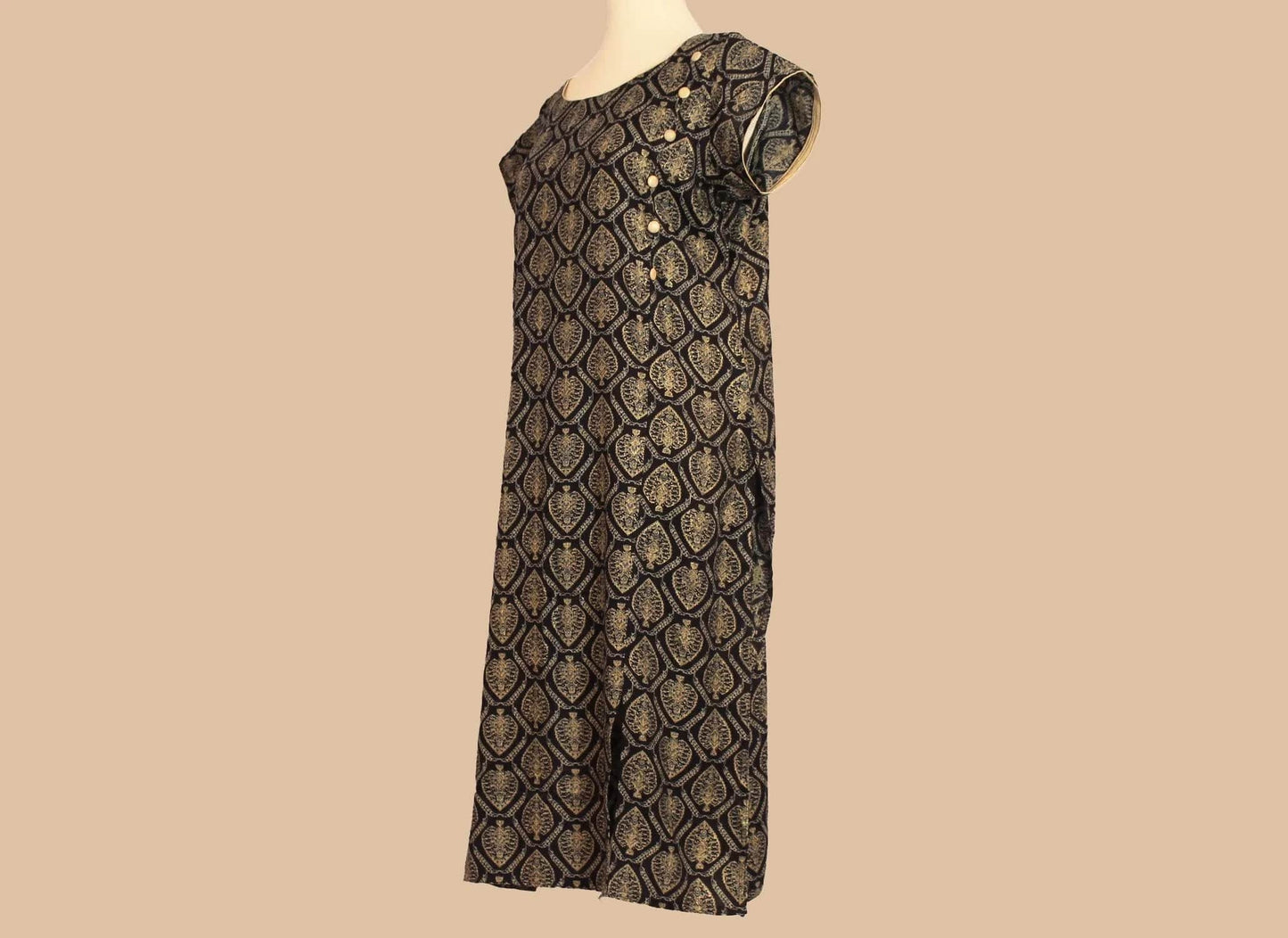 Black Printed Kurta | Indian Kurtas for Women| Muvvas Boutique