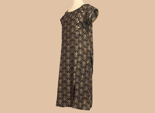 Black Printed Kurta | Indian Kurtas for Women| Muvvas Boutique