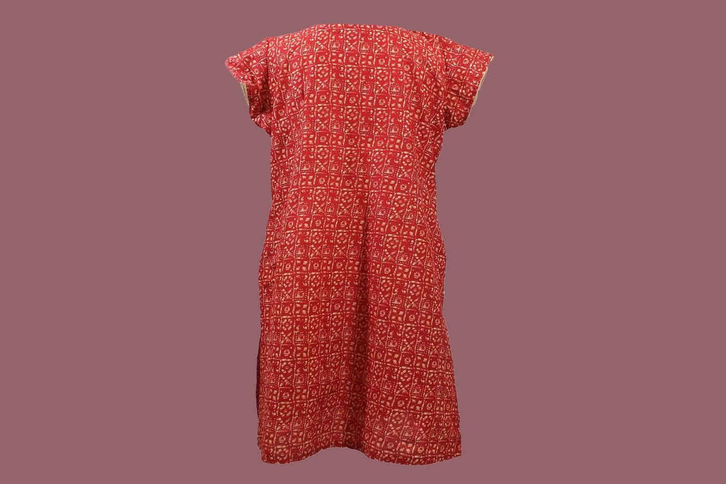 Pink Printed Kurta - Casual Cotton Attire | Muvvas Boutique