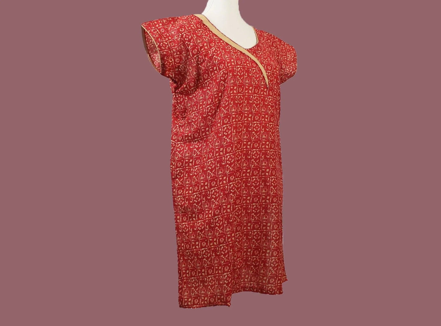 Pink Printed Kurta | Indian Kurtis for Women | cotton | Muvvas Boutique