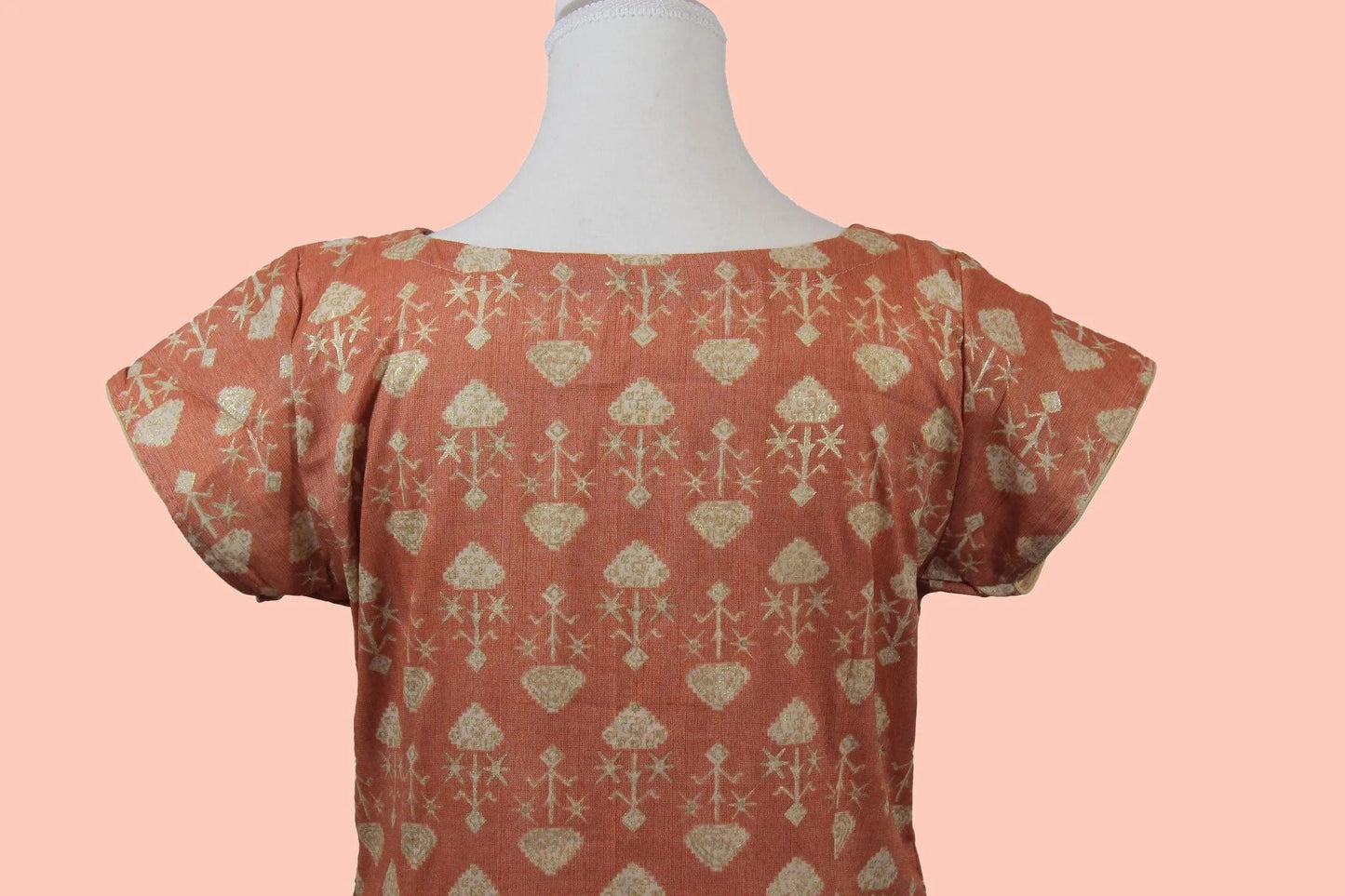 Peach Printed Kurta - Muvvas Boutique