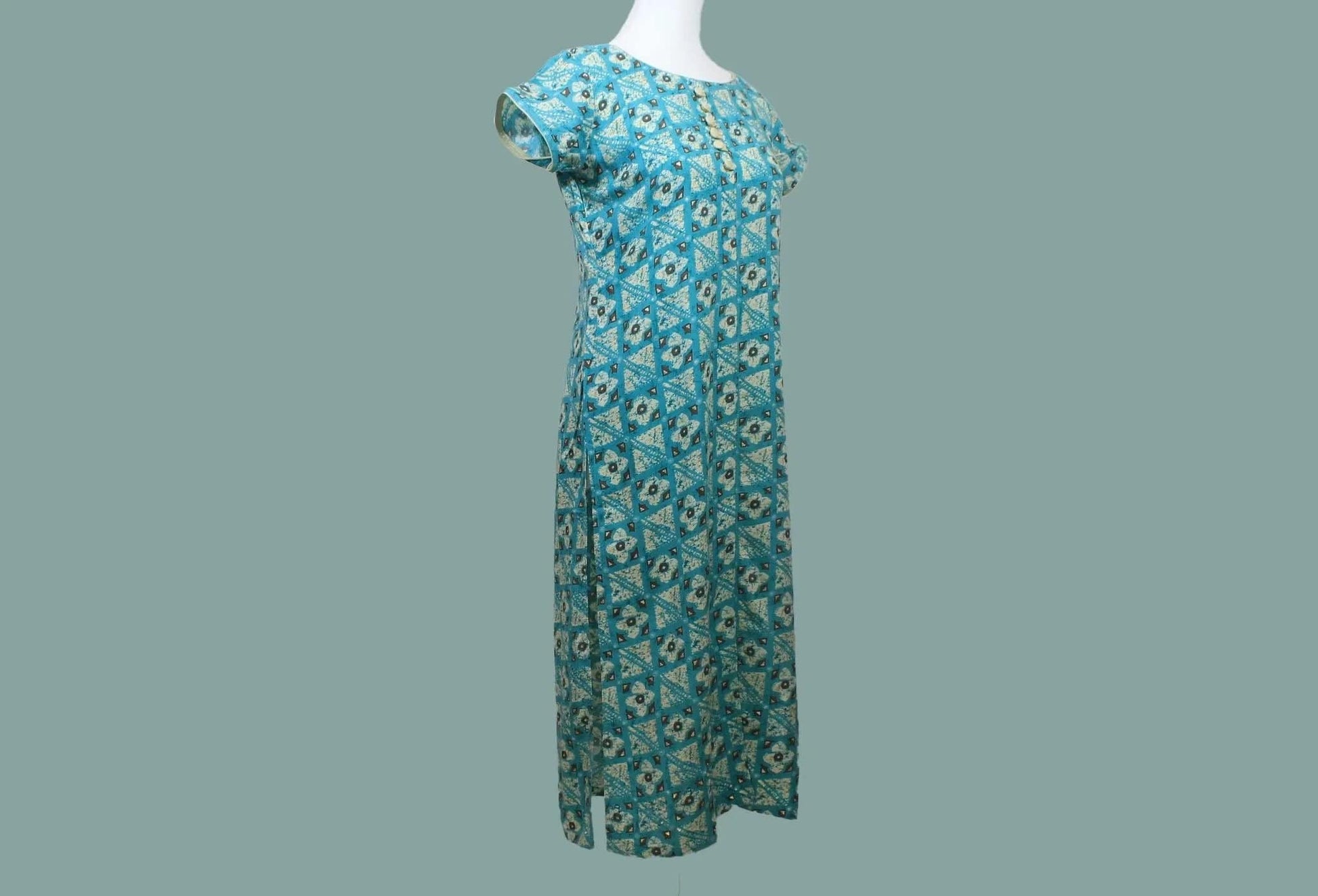 Blue and Cream Printed Kurta | Indian Kurtis for Women | Indian Ethnic Wear | Indian Kurtas for Women | Indian Attire For Women | Casual Indian Wear