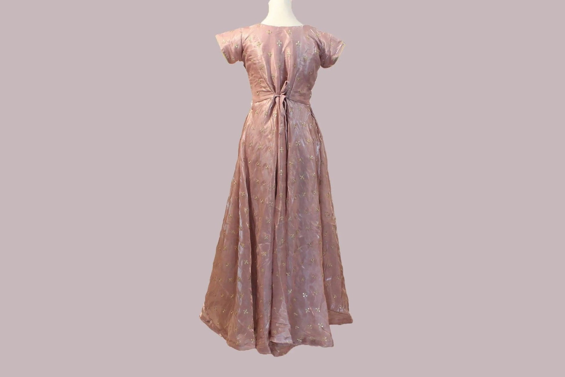 Lavender Anarkali Organza Dress with Gold Work  | Indian Ethnic Wear | Anarkali Suit | Anarkali Dress | Indian Anarkalis