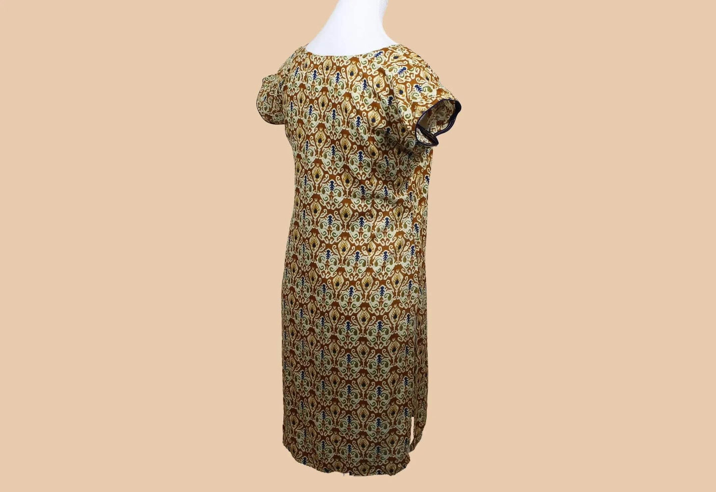 Brown and Cream Printed Kurta | Indian Kurtas for Women | Muvvas Boutique