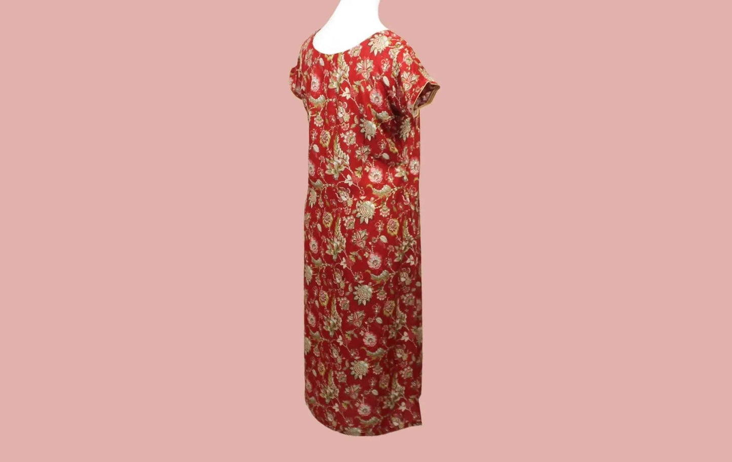 Red Flower Print Kurta | Indian Kurtis for Women | Indian Ethnic Wear | Rayon | Indian Kurtas for Women | Indian Attire For Women