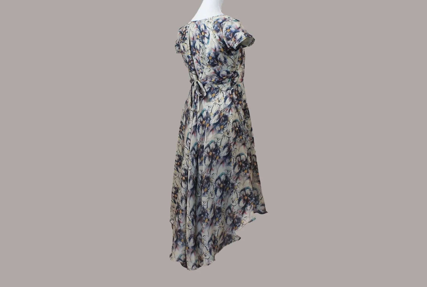 White and Black Printed High Low Dress | Indian-Western | Muvvas Boutique