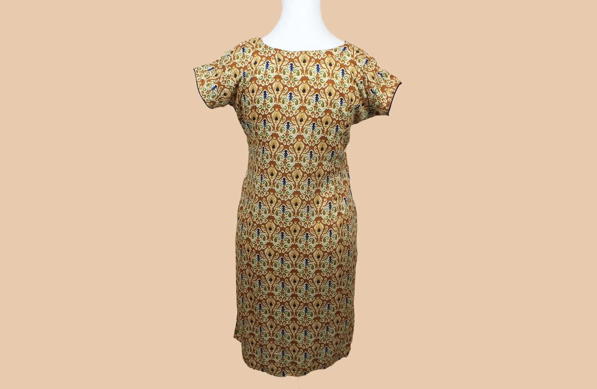 Brown and Cream Printed Kurta | Indian Kurtas for Women | Muvvas Boutique