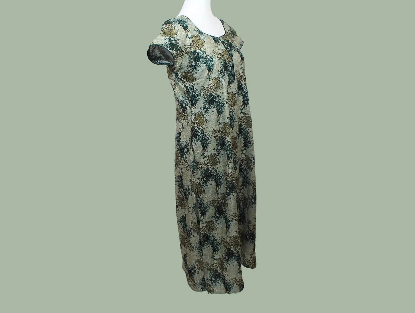 Dark Green and Cream Printed Kurta | Indian Kurtas for Women | Indian Kurtis for Women | Indian Ethnic Wear | Rayon | Indian Attire For Women