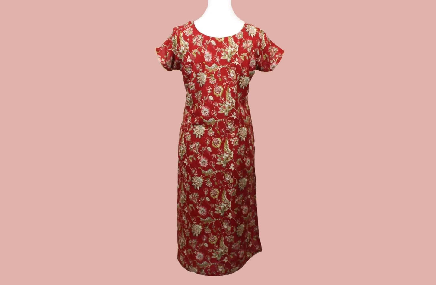 Red Flower Print Kurta | Indian Kurtis for Women | Indian Ethnic Wear | Rayon | Indian Kurtas for Women | Indian Attire For Women