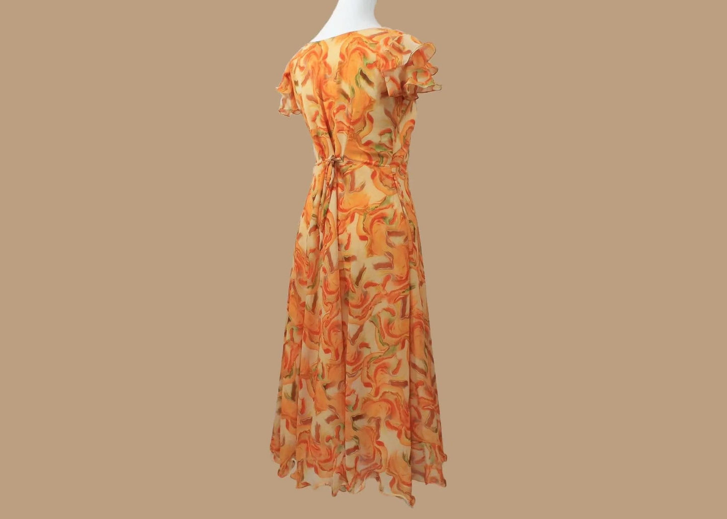 Indian-Western Kurta Orange Cream Dress | Muvvas Boutique