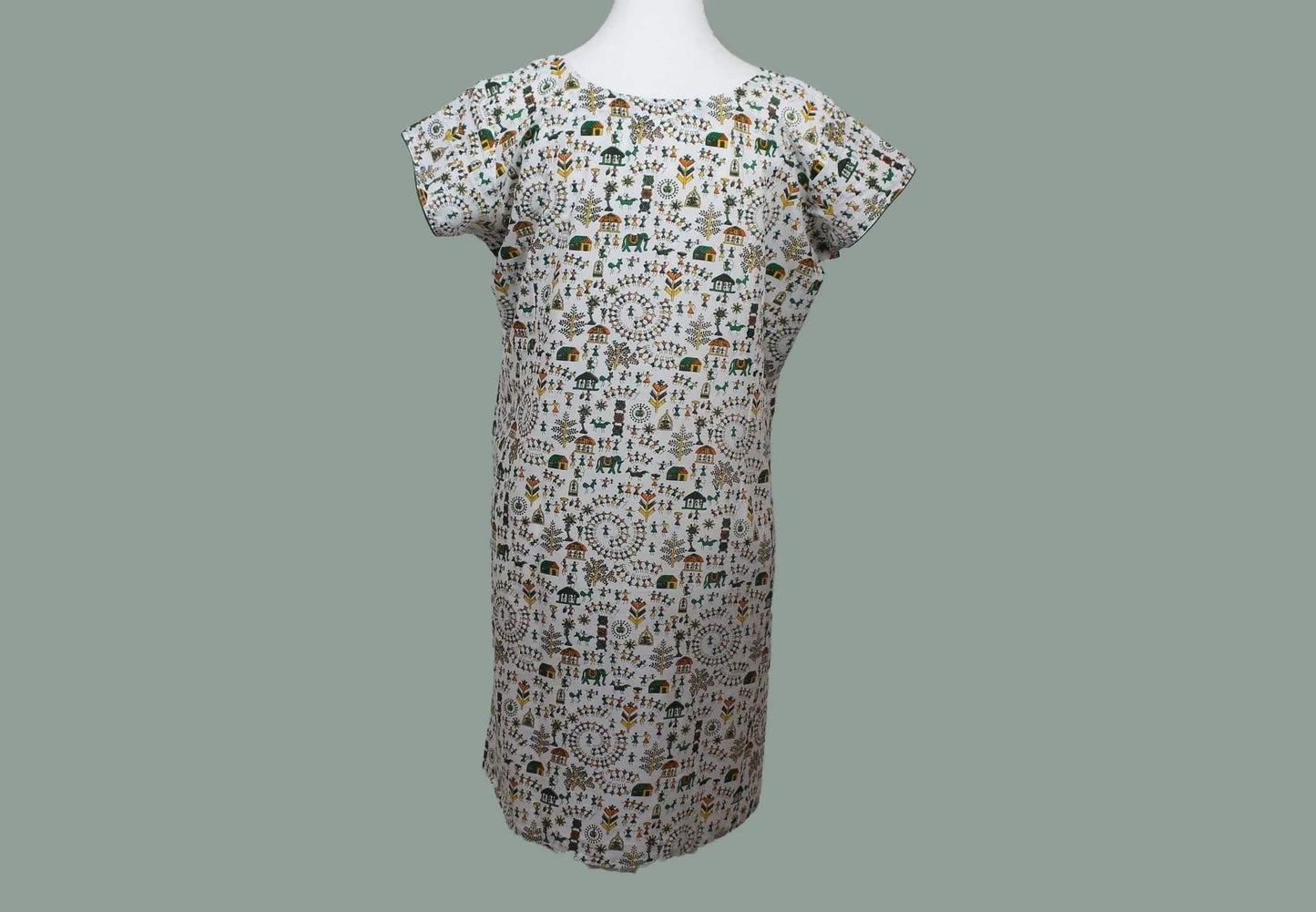 White Printed Kurta | Indian Kurtis for Women | Cotton - Muvvas Boutique