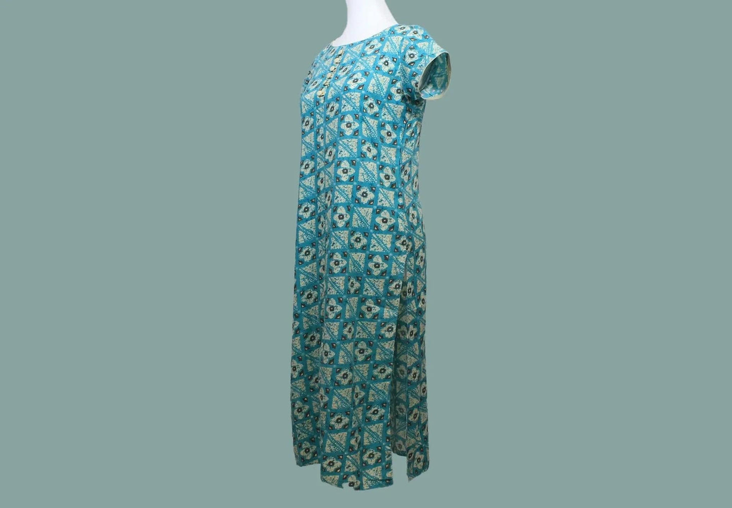 Blue and Cream Printed Kurta | Indian Kurtis for Women | Indian Ethnic Wear | Indian Kurtas for Women | Indian Attire For Women | Casual Indian Wear