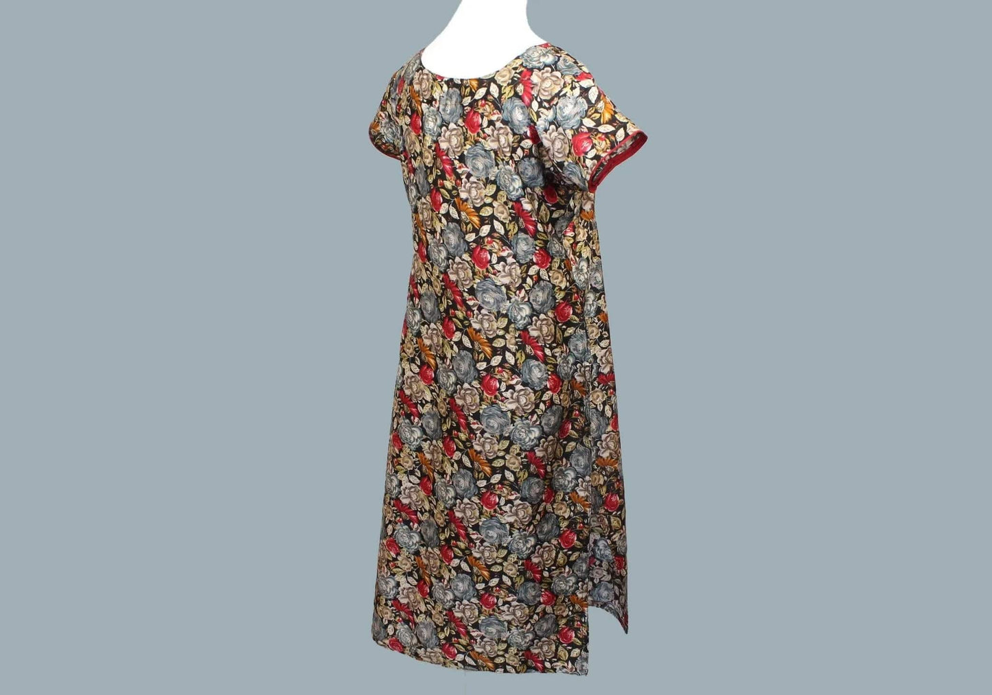 Black Flower Print Kurta | Indian Kurtis for Women | Indian Ethnic Wear | Rayon | Indian Kurtas for Women | Indian Attire For Women