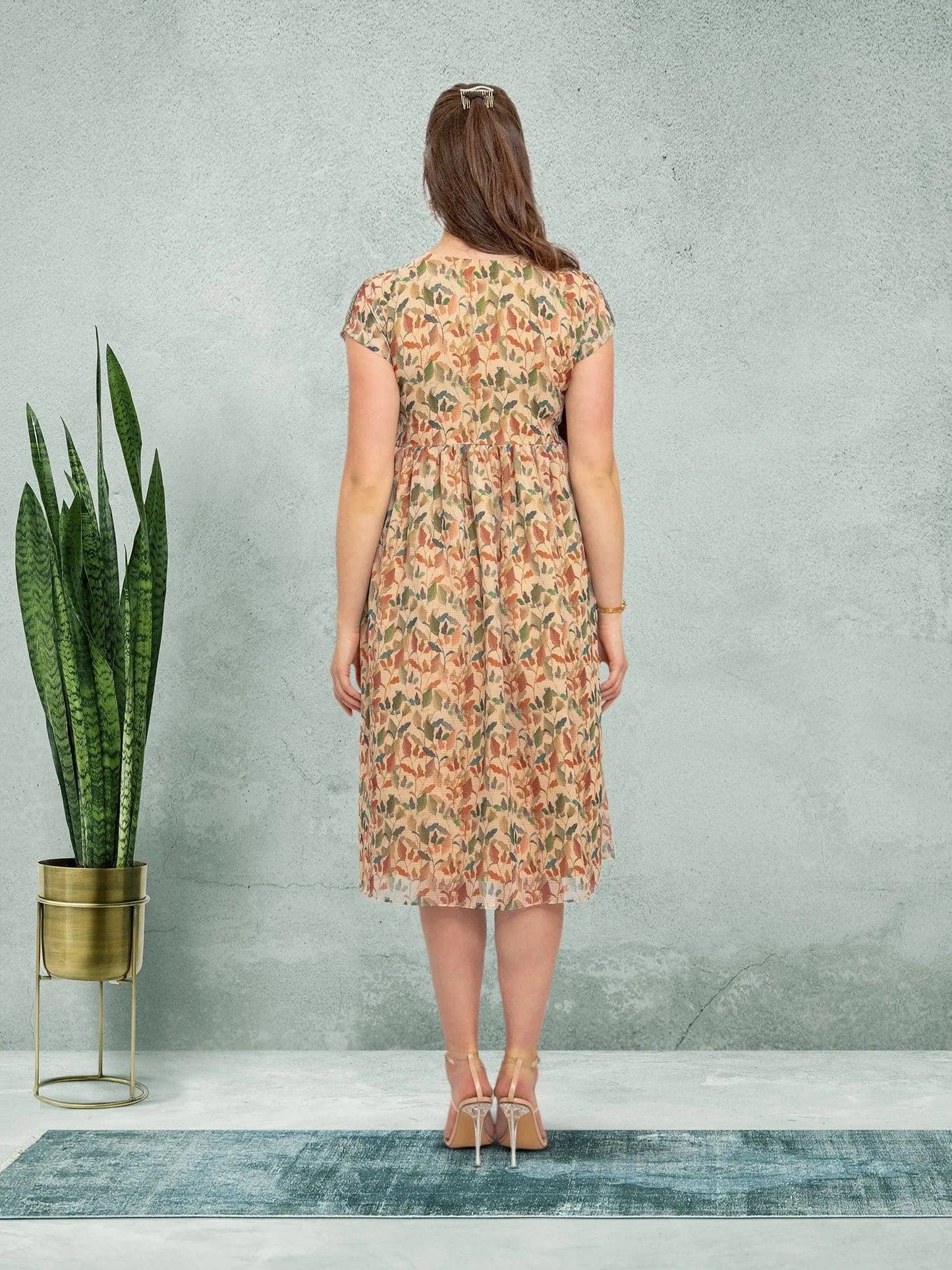 Cream Color Knee Length Dress | Indian Ethnic Wear | Indian Attire For Women | Indian Dresses From India | indian dress in usa online | casual indian wear