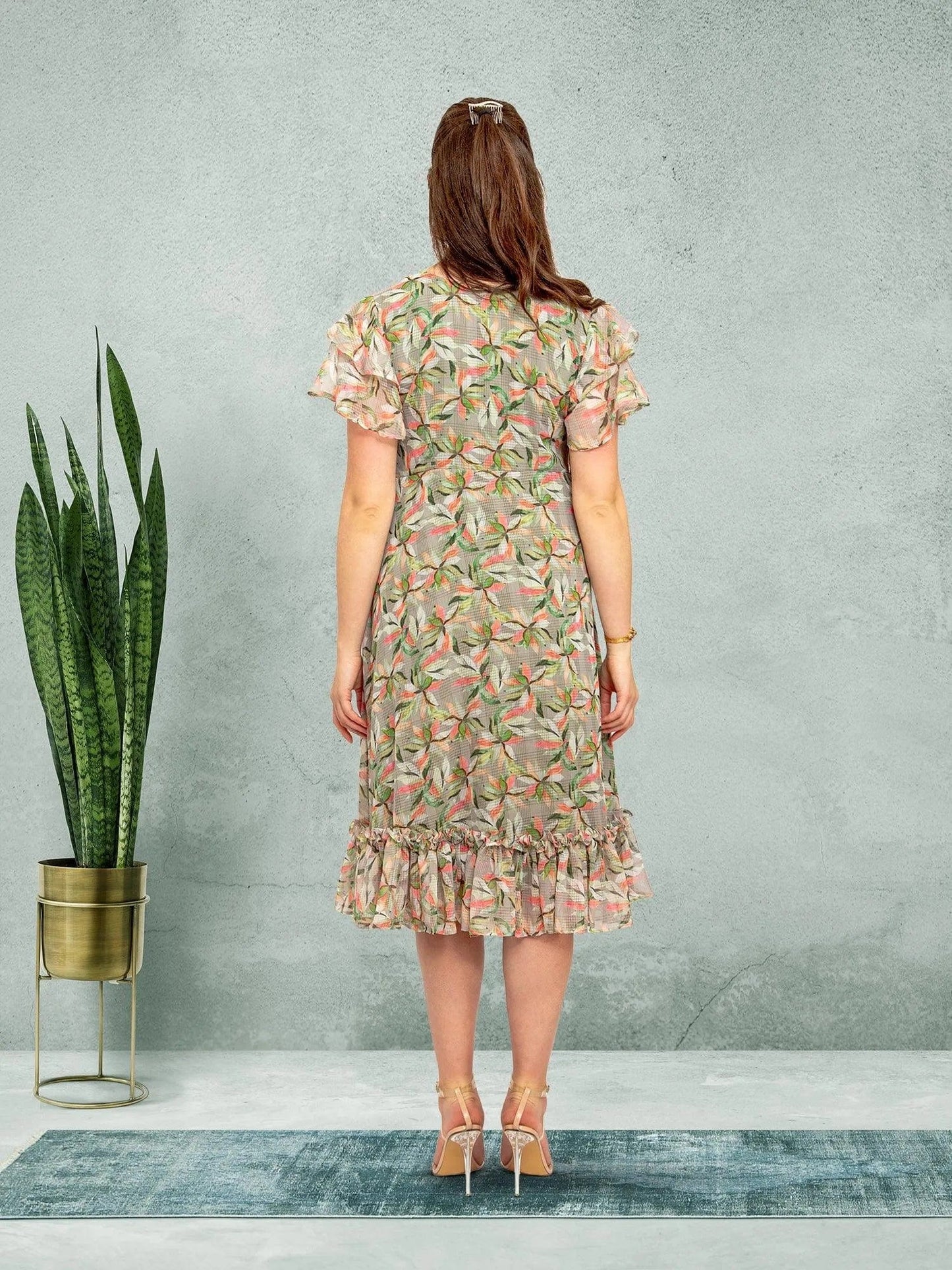 Green Color Printed Dress | Indian Contemporary Clothing | Indian Ethnic Wear | Modern Indian Wear | Indian Attire For Women | indian dress in usa online | Indian Dresses From India