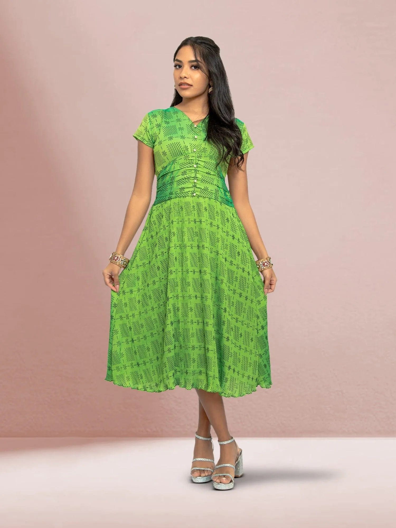 Parrot Green Crushed Dress | Harmony Hues | Muvvas Boutique Medium / Parrot Green / Crushed Parrot Green Crushed Dress | Harmony Hues | Muvvas Boutique Medium / Parrot Green / Crushed
