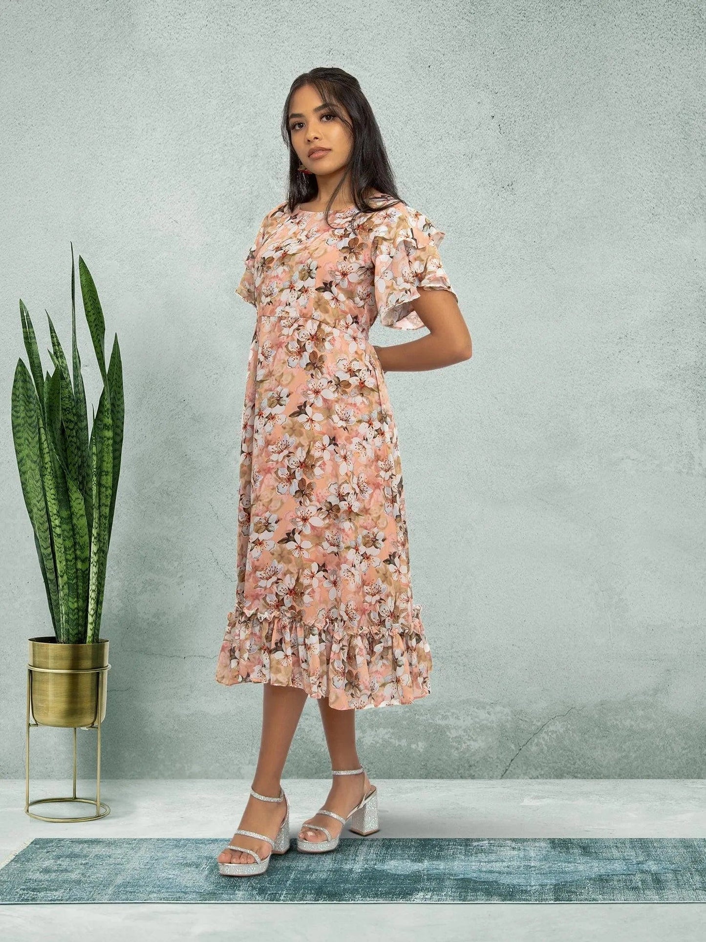 Pink Color Printed Dress | casual indian wear | indian wear usa | Indian Ethnic Wear | Indian Attire For Women | Indian Dresses From India