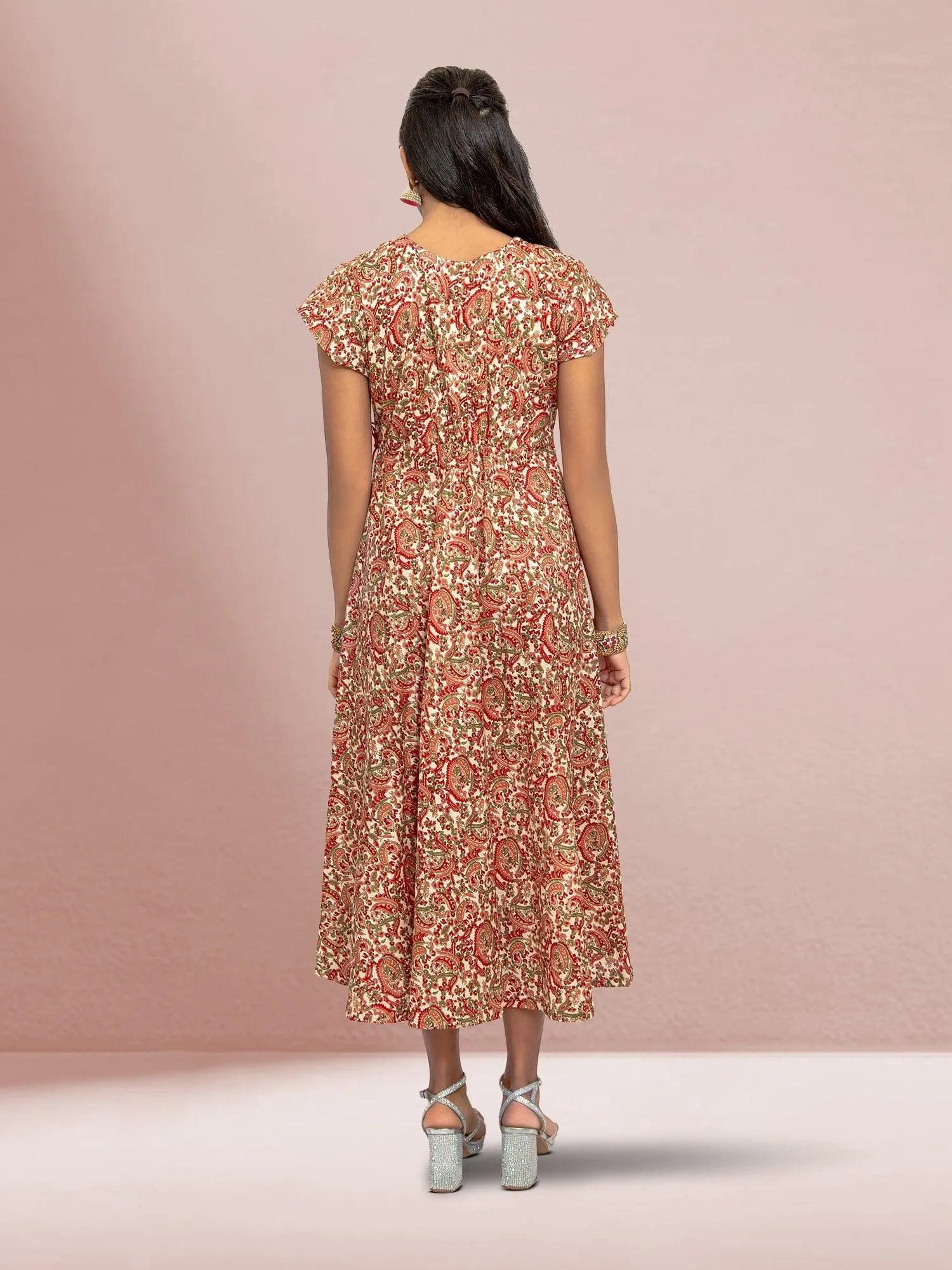 Red & Cream Dress | casual indian wear | indian wear usa  | indian clothing online usa | indian dress in usa online | Indian Ethnic Wear | Indian Dresses From India