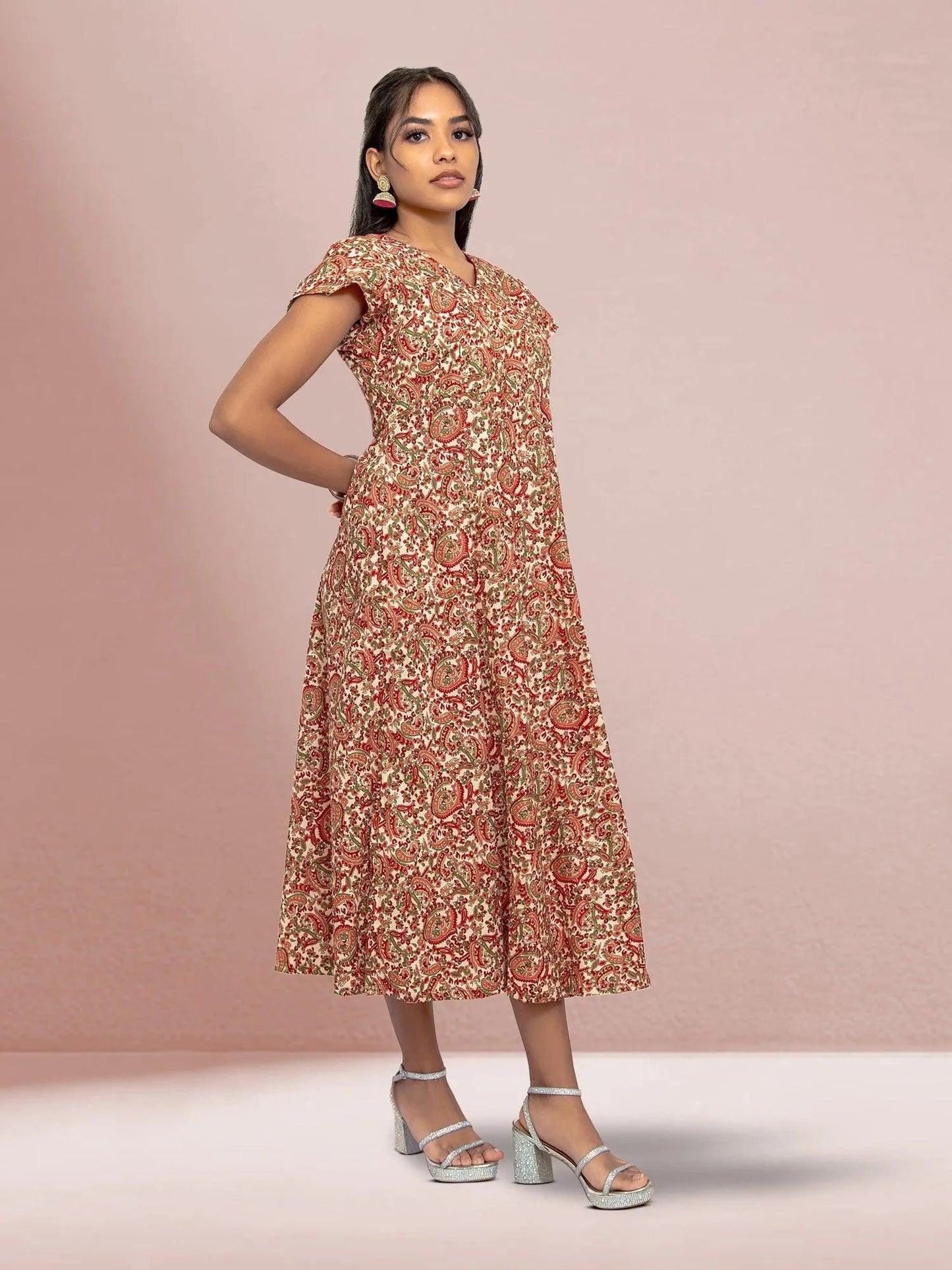 Red & Cream Dress | casual indian wear | indian wear usa  | indian clothing online usa | indian dress in usa online | Indian Ethnic Wear | Indian Dresses From India