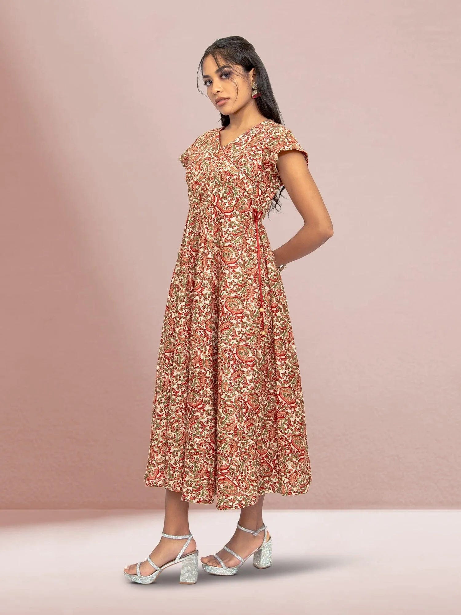 Red & Cream Dress | casual indian wear | indian wear usa  | indian clothing online usa | indian dress in usa online | Indian Ethnic Wear | Indian Dresses From India