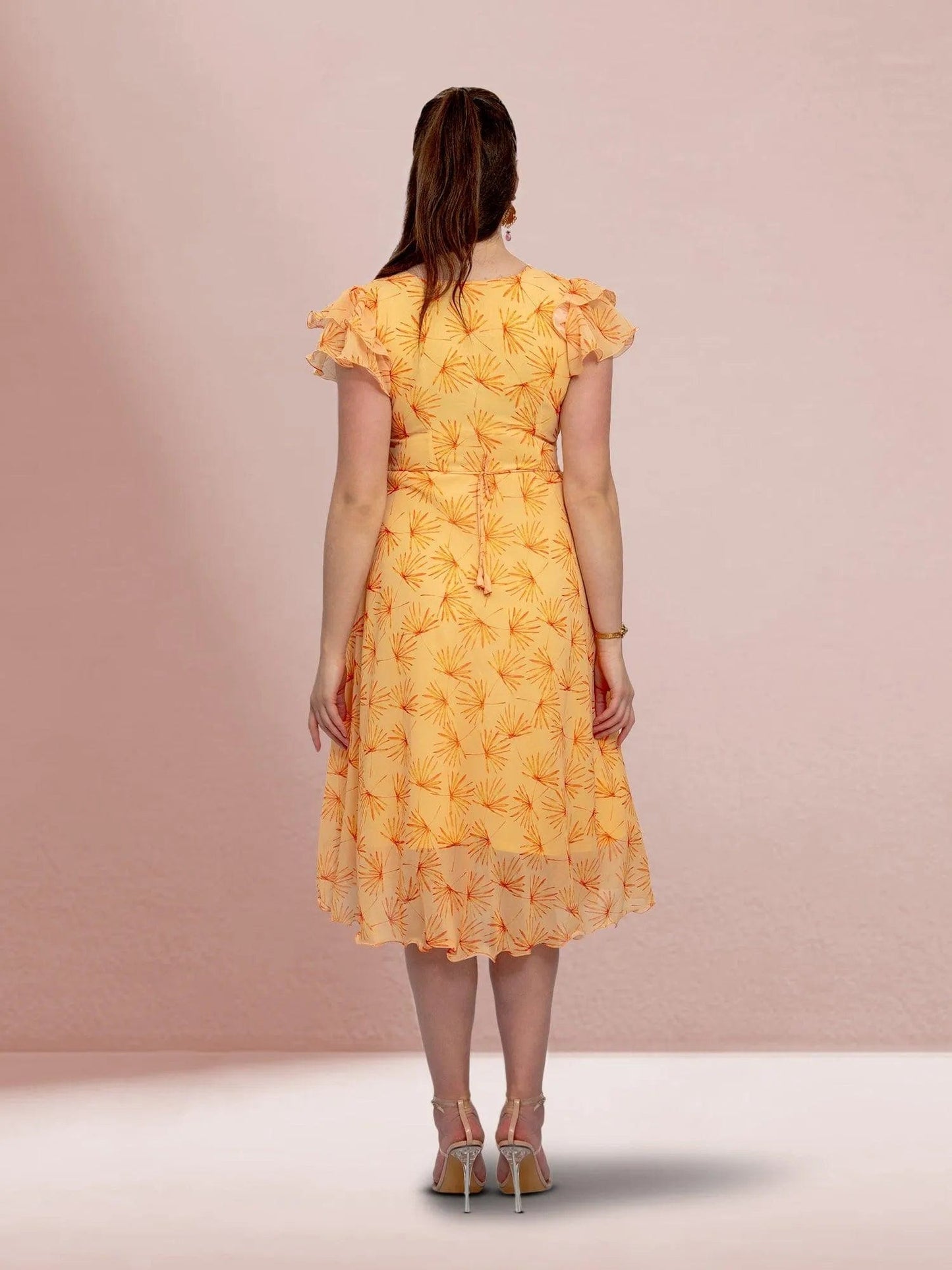 Yellow Color Printed Dress | indian dress in usa online | Indian Ethnic Wear | Indian Dresses From India | Indian Ethnic Wear | Indian Attire For Women
