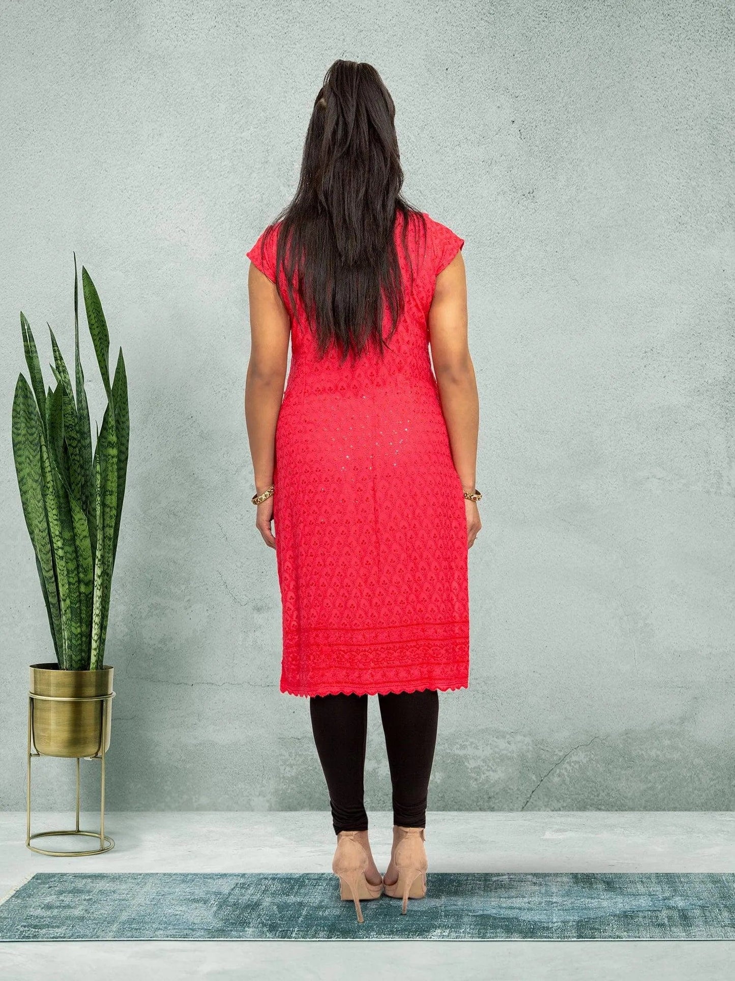 Pink Kurta With Chikankari Work | Indian Kurtis for Women | Indian Ethnic Wear | Chikankari Kurti | Chikan Embroidery Kurti | Indian Kurtas for Women