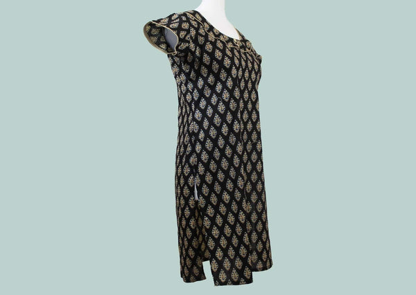 Black Printed Kurta 2