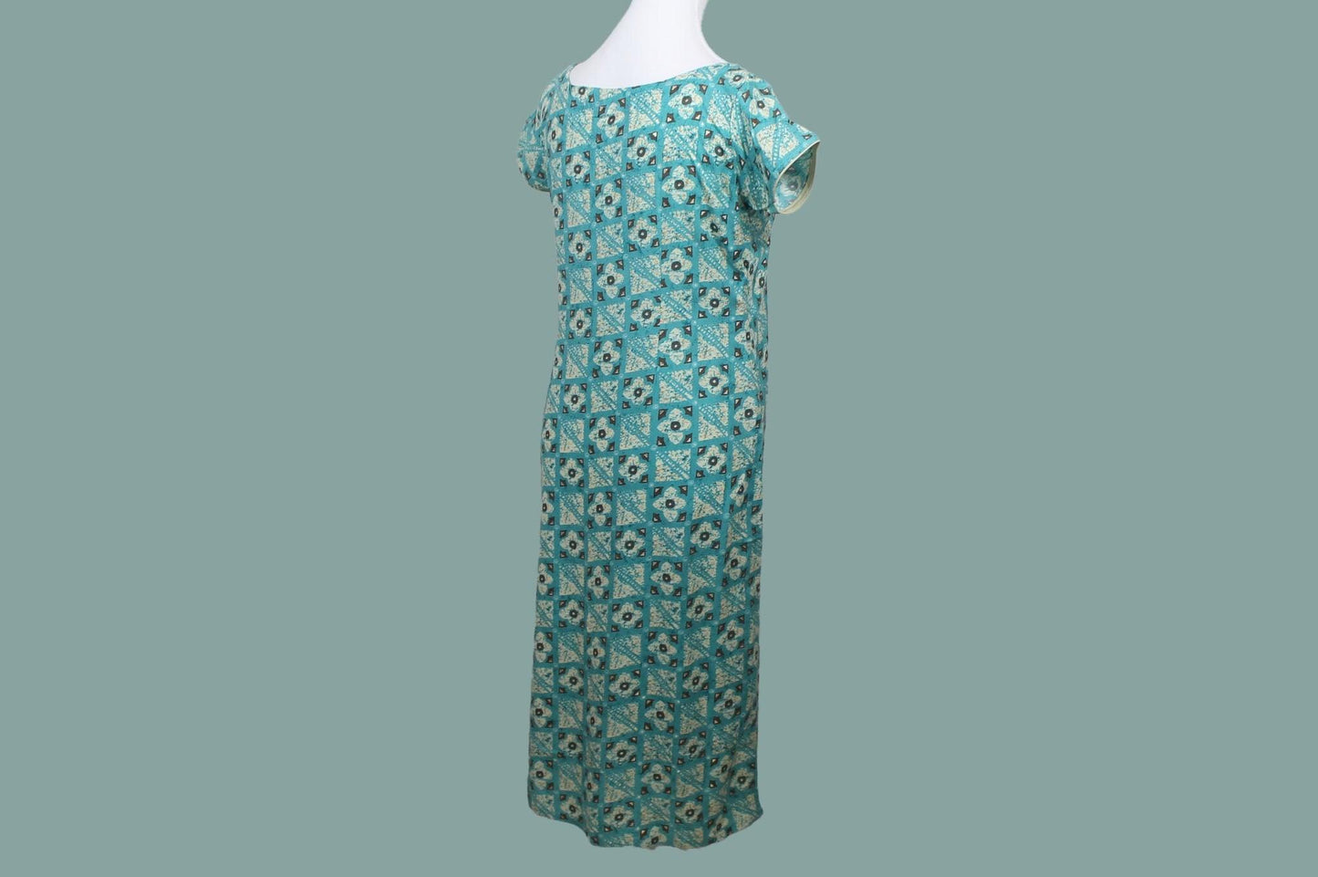 Tranquil Threads - Blue and Cream Printed Kurta