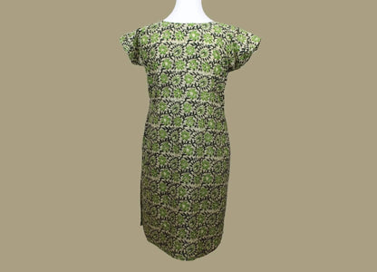 Cream, Black and Green Printed Kurta | Indian Kurtis for Women | Cotton | Indian Ethnic Wear | Indian Kurtas for Women | Indian Attire For Women