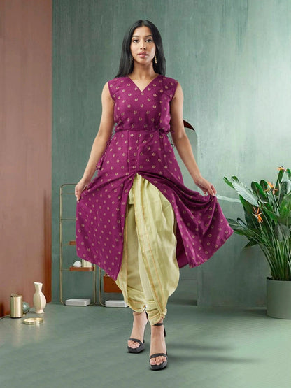 Maroon and Light Green Dhoti Suit | Salwar Kameez | Indian Ethnic Wear | salwar kameez online