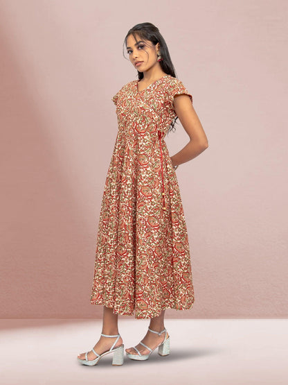 Red & Cream Dress | casual indian wear | indian wear usa  | indian clothing online usa | indian dress in usa online | Indian Ethnic Wear | Indian Dresses From India 